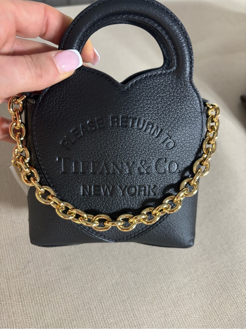 Tiffany & Co. Return to Tiffany Mini Heart Tote Bag | Black Leather | $1,750 - Picture 15 of 15